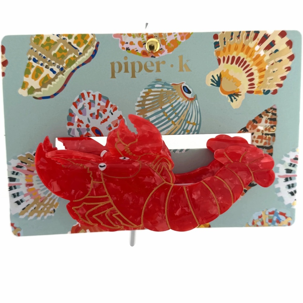 Piper K Lobster Hair Claw Clip Red